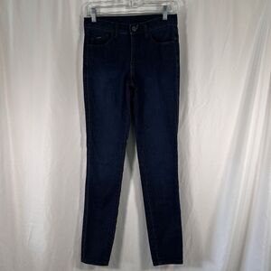 Kuhl Jeans Women's 2 Dark Wash Blue Denim Mid Rise Pockets Button Zip RN 108846